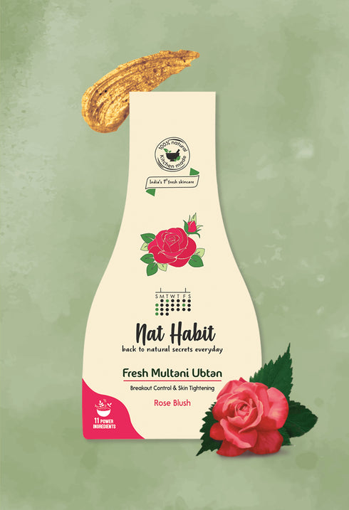Nat Habit Rose Blush Multani Ubtan (Pack Of 2) 40g each
