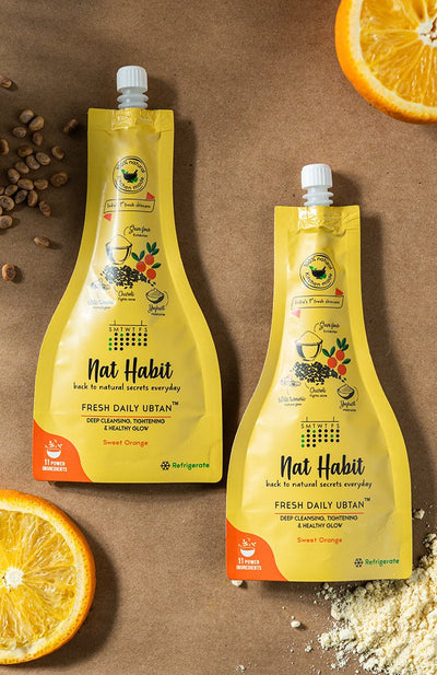 Nat Habit Sweet Orange Ubtan Twin Pack 40g Each