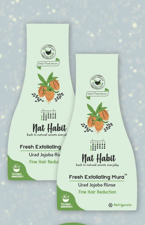 Nat Habit Urad Jojoba Exfoliating Mura Twin Pack 25g Each
