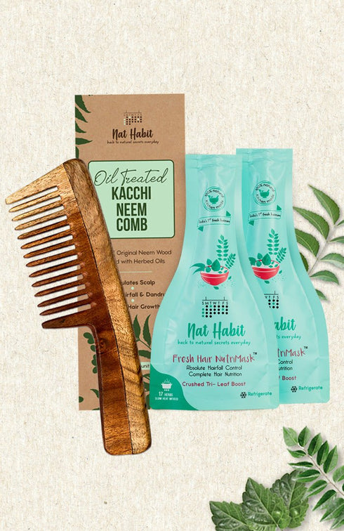 Nat Habit Wide Tooth Comb Trileaf Nutrimask 240g