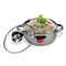Stainless Steel Friendly Belly Shape Cook Bottom with Glass Lid