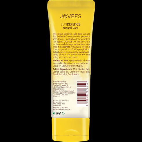 Jovees Herbal Jovees Sun Defence Cream SPF 50 | Broad Spectrum PA+++
