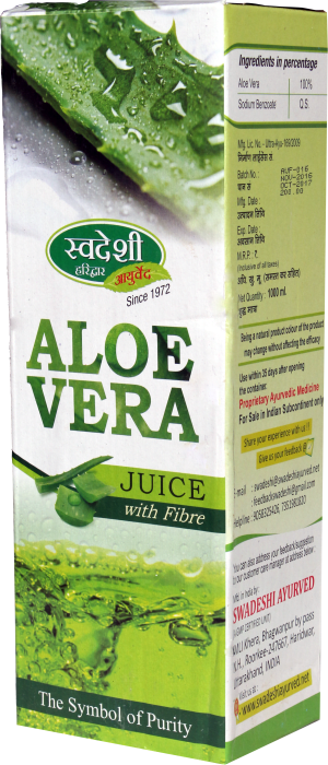 Swadeshi Aloevera Juice with Fiber bottle of 500 ml Liquid