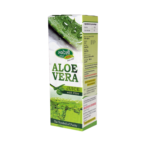 Swadeshi Aloevera Juice with Fiber bottle of 1000 ml Liquid