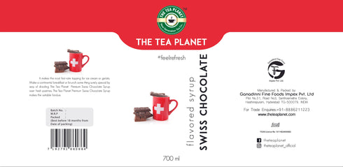 The Tea Planet Swiss Chocolate Syrup 700 ml