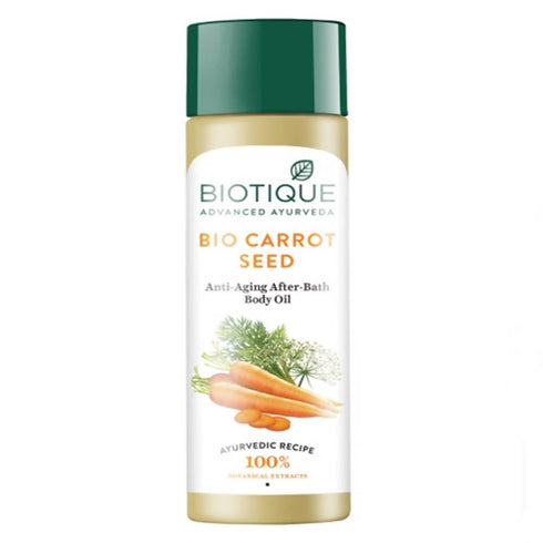 Biotique Advanced Ayurveda Bio Carrot Seed Anti-Aging After-Bath Body Oil 120ml