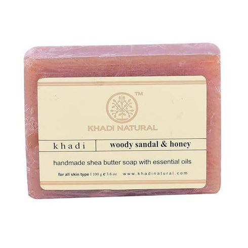 Khadi Natural Woody Sandal & Honey Soap 100g