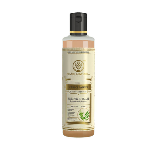 Khadi Natural Henna Tulsi Hair Cleanser 210ml