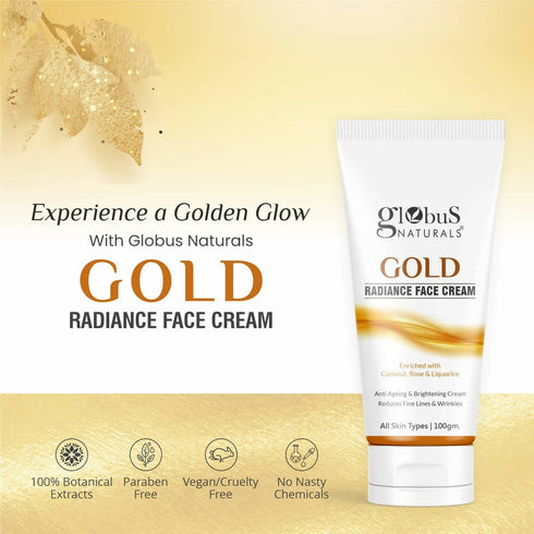 Globus Naturals Gold Radiance Anti Ageing & Brightening Face Cream