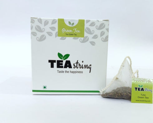 Tea String Tulsi Green Tea Bag box of 16 tea bags