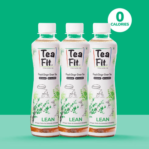 Tea Fit Teafit Lean| Peach Ginger Green Unsweetened Iced Tea