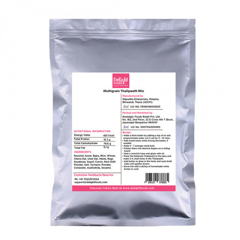 Delight Foods Multigrain Thalipeeth Mix 180gm