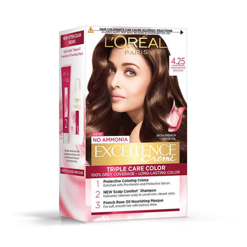 L'Oreal Paris Excellence Creme Hair Color 4.25 Aishwarya's Brown 220g