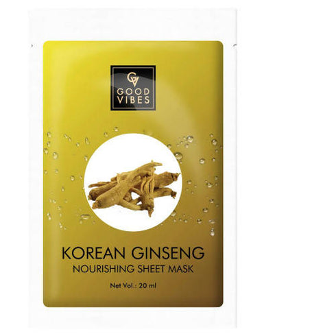 Good Vibes Korean Ginseng Nourishing Sheet Mask 20ml