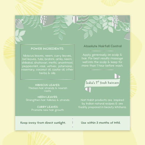 Nat Habit TriLeaf Hair Fall Control Summer Dasabuti Hair Oil