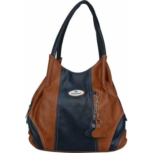 FD Fashion Shoulder Bag (Tan, Blue)