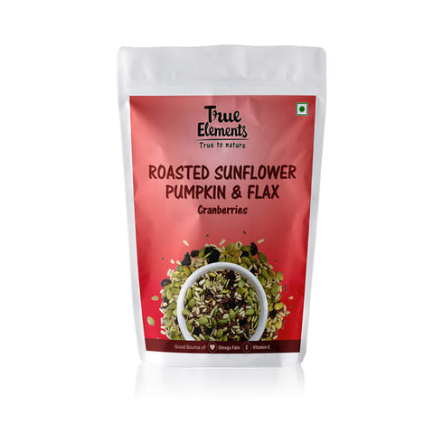 True Elements Roasted Sunflower Pumpkin and Flax Seeds: Cranberries