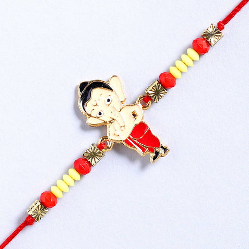 Cute Ganesha Rakhi & Silk Chocolates