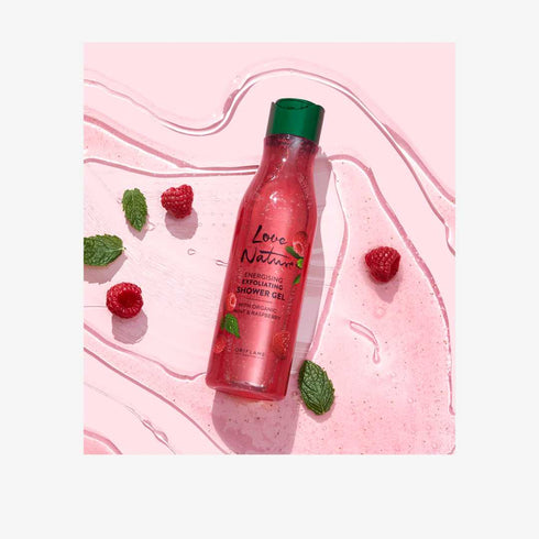 Oriflame Love Nature Exfoliating Shower Gel | Energising Mint & Raspberry