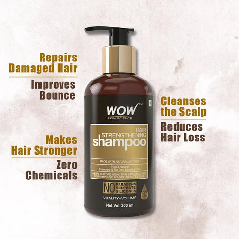 Wow Hair Strengthening Shampoo for Hair Growth 300ml
