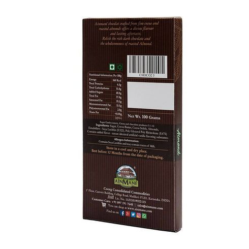 Ainmane Almond Dark Chocolate 55% Cocoa