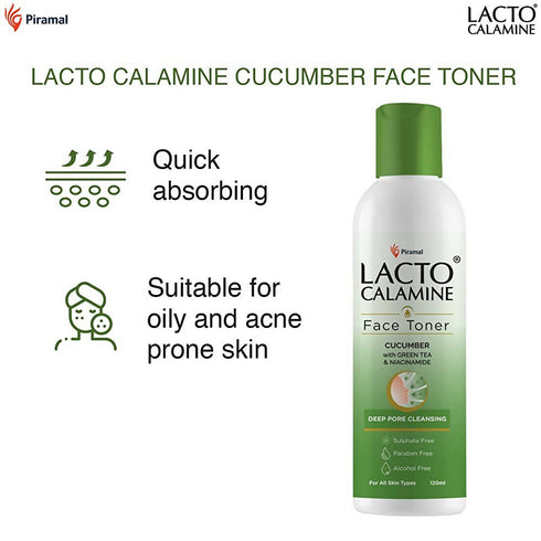 Lacto Calamine Face Toner Cucumber with Green Tea & Niacinamide