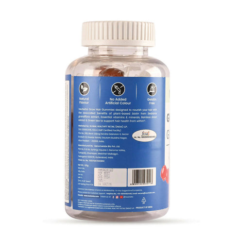 Neuherbs Grow Hair Gummies |No Added Sugar Strawberry Flavor