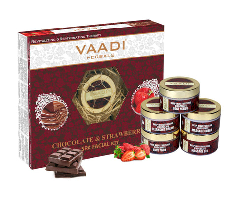 Vaadi Herbals Deep Moisturising Chocolate SPA Facial Kit with Strawberry Extract 270gm