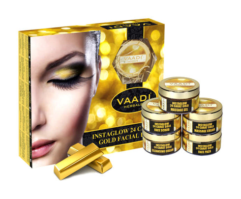 Vaadi Herbals Gold Facial Kit 24 Carat Gold Leaves 270gm