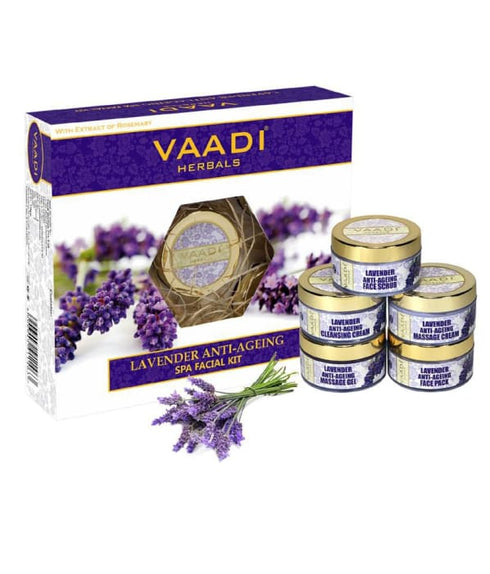 Vaadi Herbals Lavender Anti Ageing SPA Facial Kit with Rosemary Extract 270g