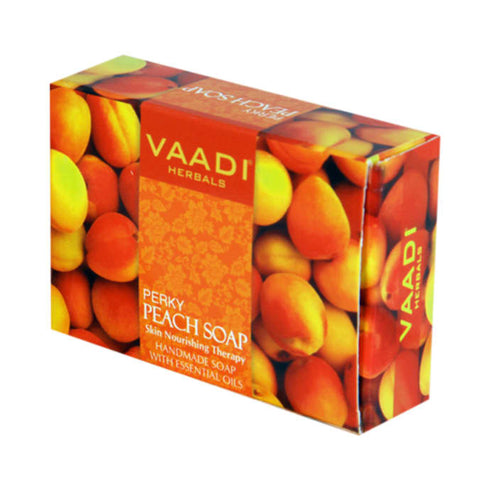 Vaadi Herbals Super Value Pack of 6 Perky Peach Soap with Almond Oil 450g