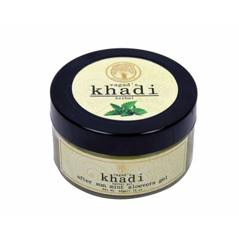 Vagad's Khadi Herbal After Sun Mint Aloevera Gel jar of 50 g Gel