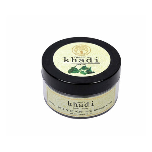 Vagad's Khadi Herbal Neem Basil with Aloevera Massage Cream 50 g