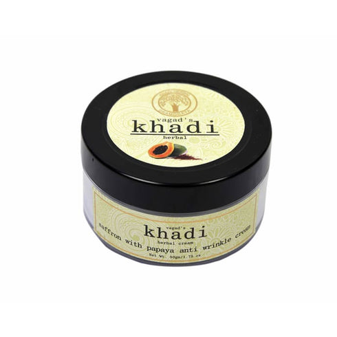 Vagad's Khadi Herbal Saffron with Papaya Anti Wrinkle Cream 50 g