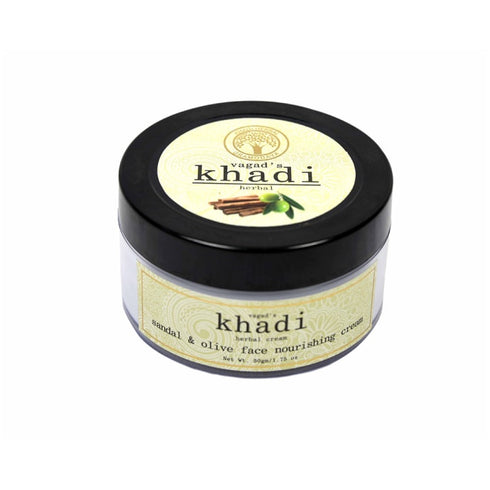 Vagad's Khadi Herbal Sandal & Olive Face Moisturizing Cream 50 g