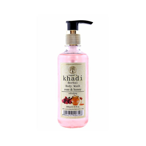 Vagad's Khadi Rose & Honey Herbal Body Wash 200 ml