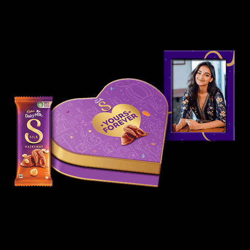 Cadbury Valentines Heart Gift Box with Personalised Photoframe
