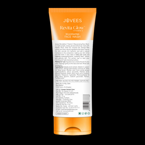 Jovees Herbal Revita Glow Vitamin C Face Wash Infused with Olives