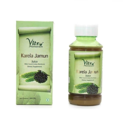 Vitro Naturals Karela Jamun Juice bottle of 500 ml Juice