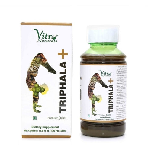 Vitro Naturals Triphala Plus Premium Juice bottle of 500 ml Juice