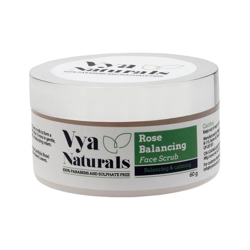 Vya Naturals Rose Balancing Face Scrub 60g Scrub