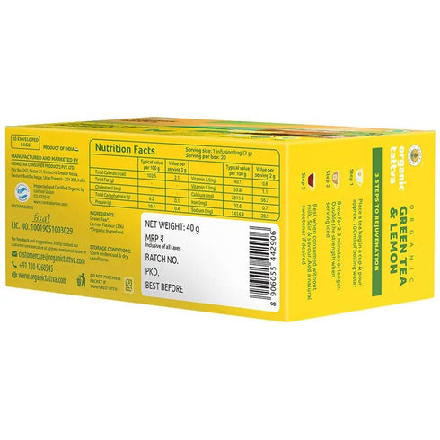 Organic Tattva Green Tea And Lemon