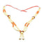Puja N Pujari White And Golden Pearl Beads Garland