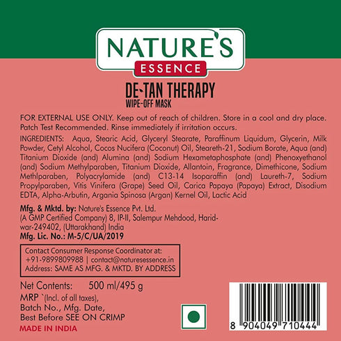 Nature's Essence Detan Therapy Wipe Off Mask