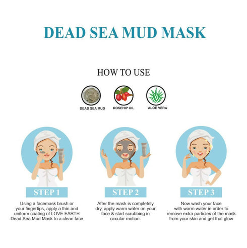 Love Earth Dead Sea Mud Mask with Argan Oil and Rosehip Oil