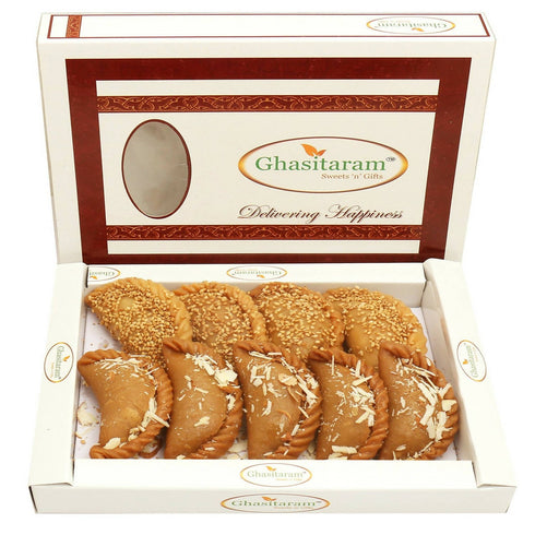 Ghasitaram Holi Sweets | Roasted Til| Sesame and Traditional Gujiyas Box