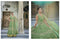 Pista Green And Gold With Blue Bottom Dress