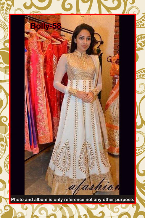Cream White And Gold Bolly Dress
