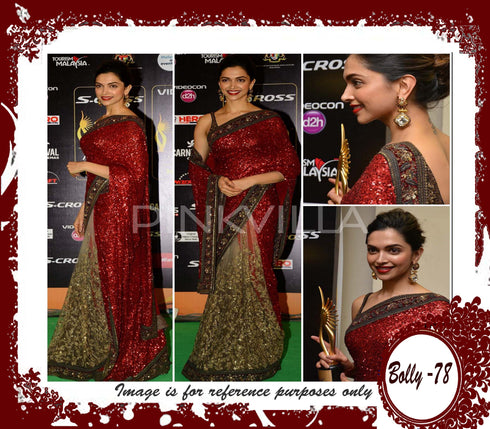 Red And Black Bolly Saree