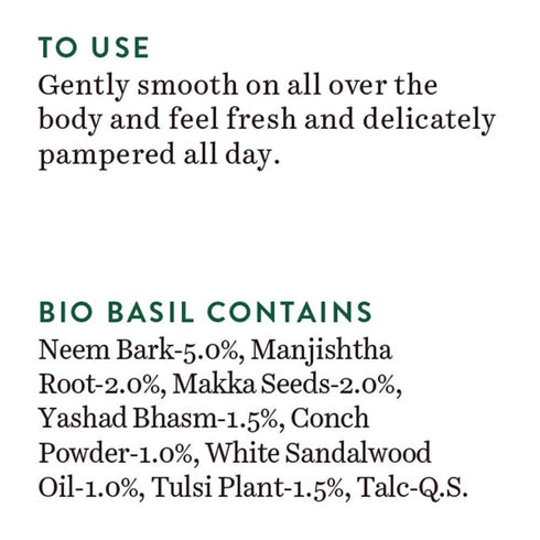 Biotique Basil & Sandalwood Refreshing Body Powder 150g